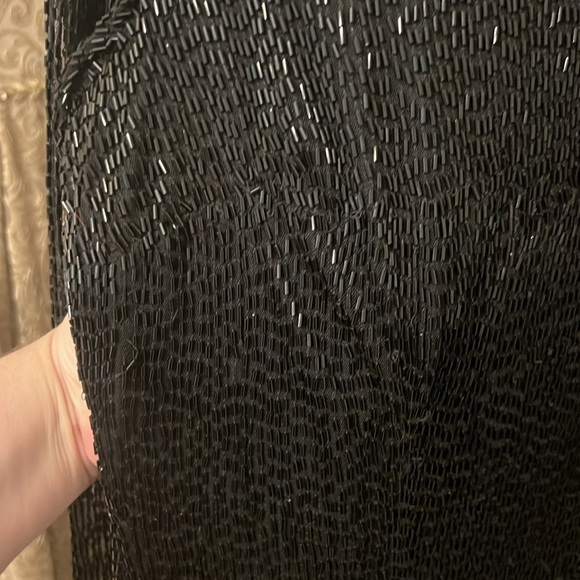 Mac Duggal 93584 LONG SLEEVE BEADED FRINGE EVENING GOWN - Picture 11 of 12